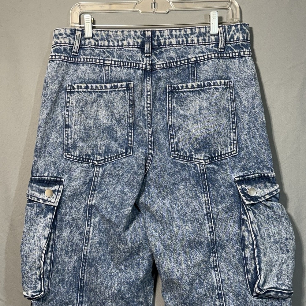 Future Collective Kahlana Barfield Brown Cargo Jeans Sz 10 Baggy Hip Hop Street - Picture 6 of 14